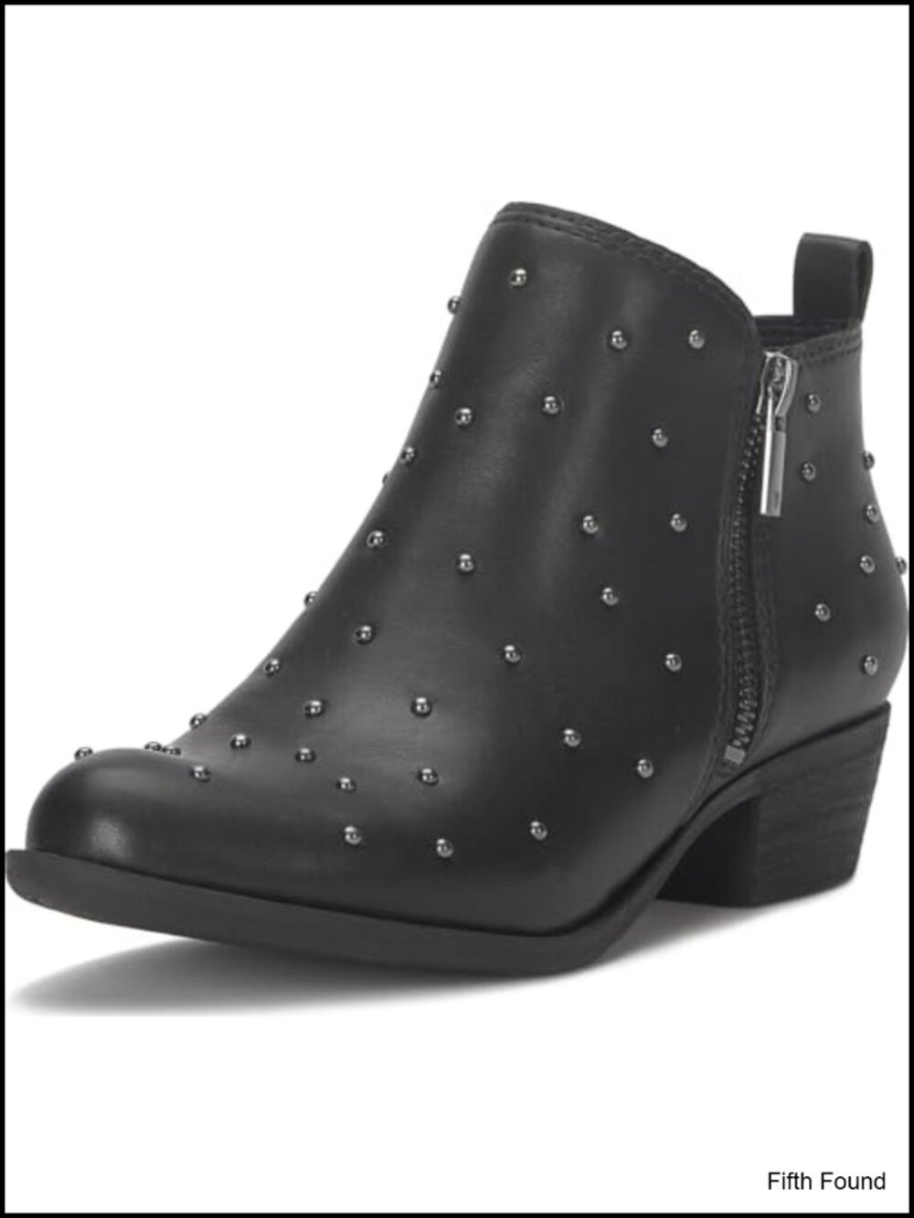 Lucky Women's Basel Ankle Bootie Faux Leather Almond Toe Block Heel